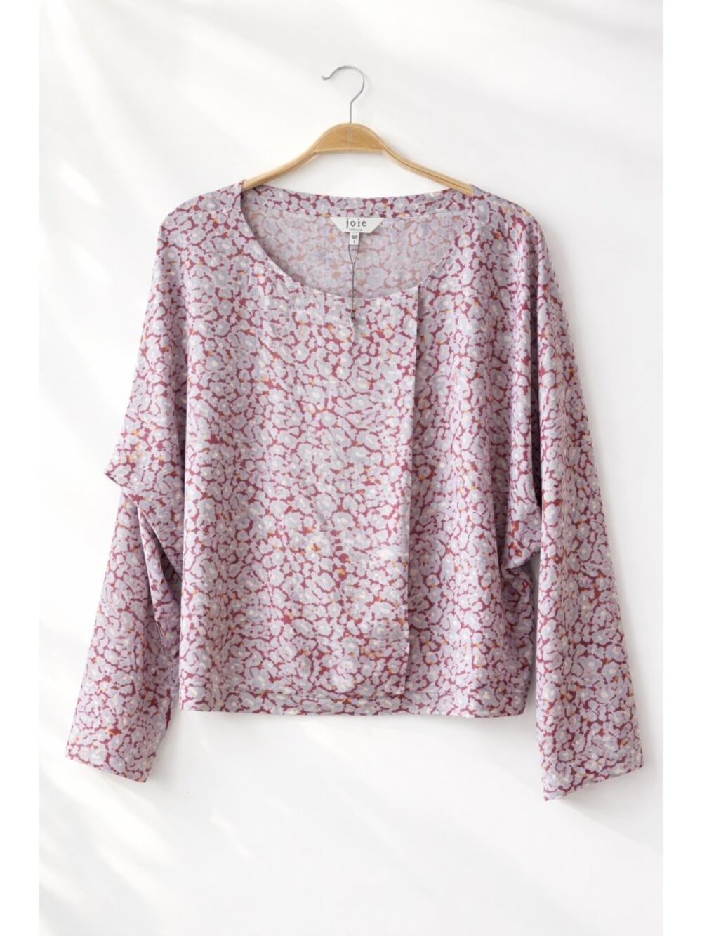 Joie Marielle Gray Dawn Multi Dolman Sleeve Top Silk Blend NWT Size L